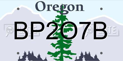 BP2O7B Oregon License Plate