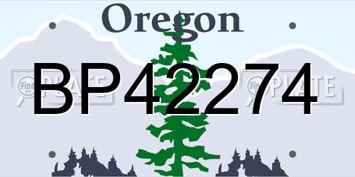 BP42274 Oregon License Plate
