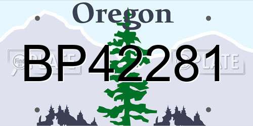 BP42281 Oregon License Plate