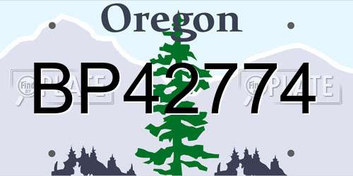 BP42774 Oregon License Plate