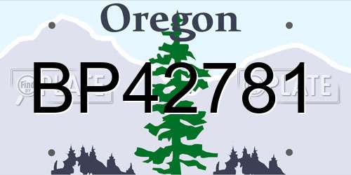 BP42781 Oregon License Plate