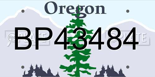 BP43484 Oregon License Plate