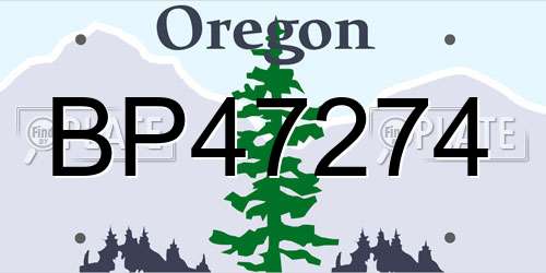 BP47274 Oregon License Plate