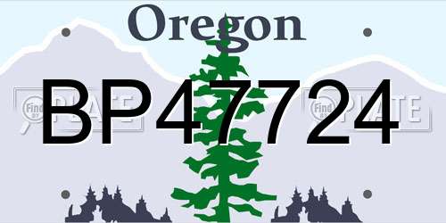 BP47724 Oregon License Plate