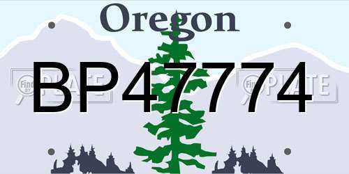 BP47774 Oregon License Plate