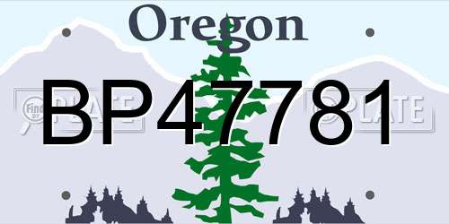 BP47781 Oregon License Plate