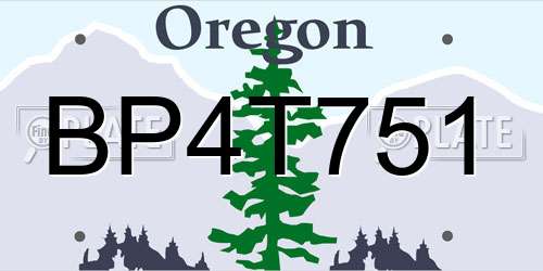 BP4T751 Oregon License Plate