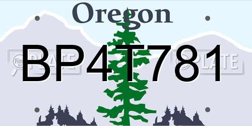 BP4T781 Oregon License Plate