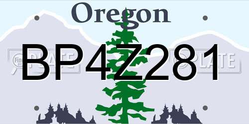 BP4Z281 Oregon License Plate
