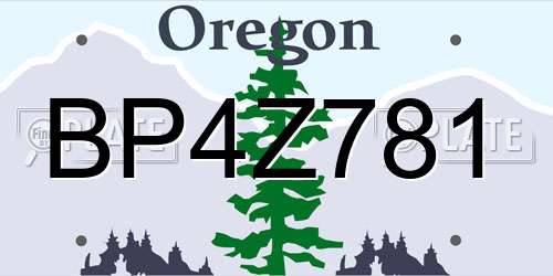 BP4Z781 Oregon License Plate