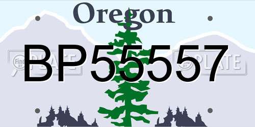 BP55557 Oregon License Plate