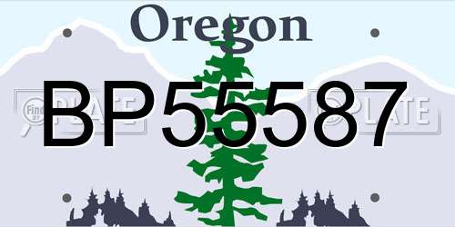 BP55587 Oregon License Plate