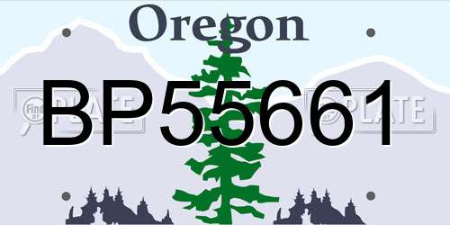BP55661 Oregon License Plate