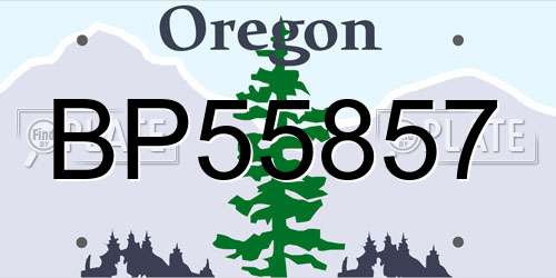 BP55857 Oregon License Plate