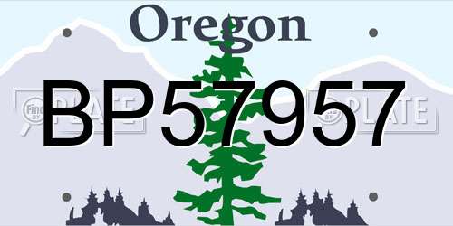 BP57957 Oregon License Plate