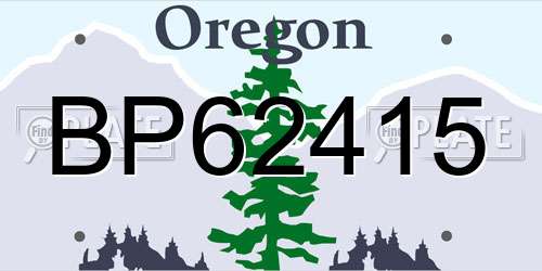 BP62415 Oregon License Plate