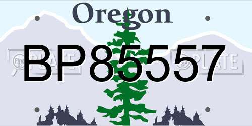 BP85557 Oregon License Plate