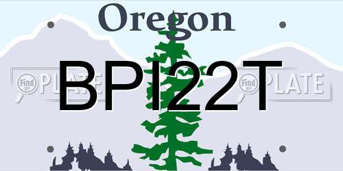 BPI22T Oregon License Plate