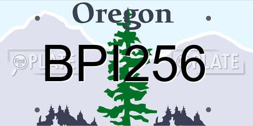 BPI256 Oregon License Plate