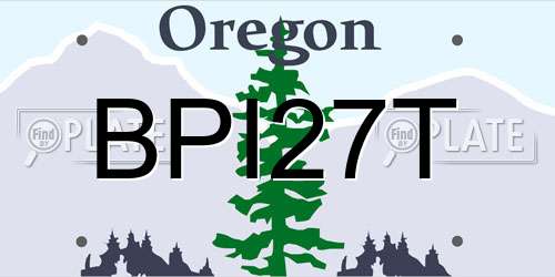 BPI27T Oregon License Plate