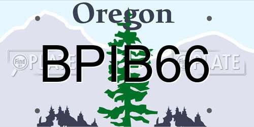 BPIB66 Oregon License Plate
