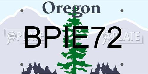 BPIE72 Oregon License Plate