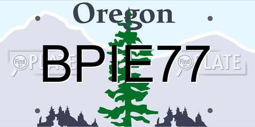 BPIE77 Oregon License Plate