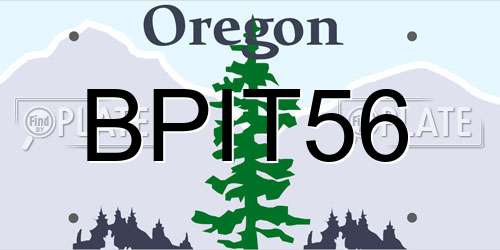 BPIT56 Oregon License Plate