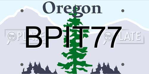 BPIT77 Oregon License Plate