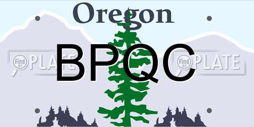 BPQC Oregon License Plate