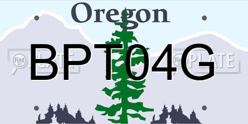 BPT04G Oregon License Plate