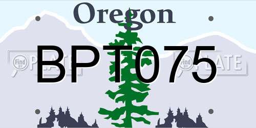 BPT075 Oregon License Plate