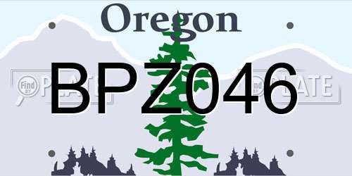 BPZ046 Oregon License Plate