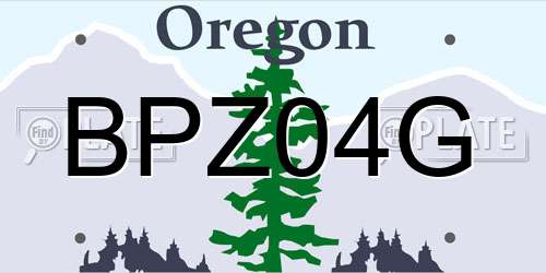 BPZ04G Oregon License Plate