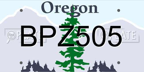 BPZ505 Oregon License Plate
