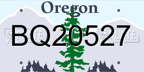 BQ20527 Oregon License Plate