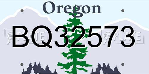 BQ32573 Oregon License Plate