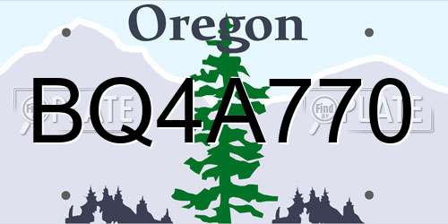 BQ4A770 Oregon License Plate