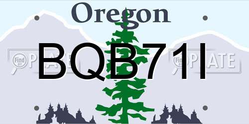 BQB71I Oregon License Plate