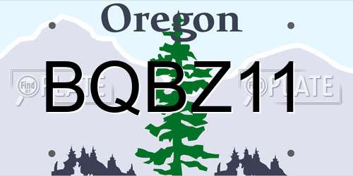 BQBZ11 Oregon License Plate