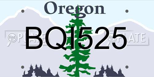 BQI525 Oregon License Plate