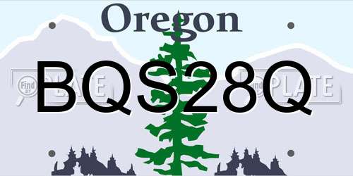 BQS28Q Oregon License Plate