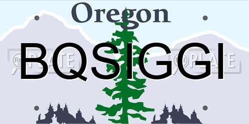 BQSIGGI Oregon License Plate