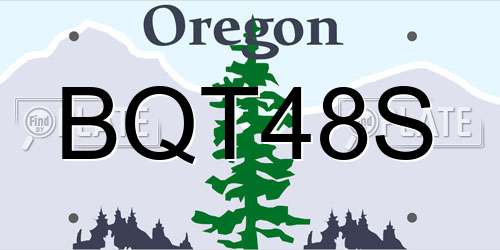 BQT48S Oregon License Plate
