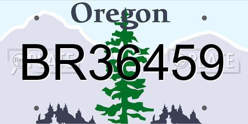BR36459 Oregon License Plate
