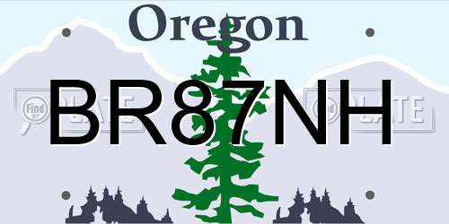 BR87NH Oregon License Plate