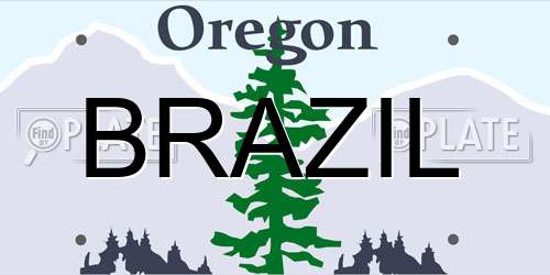 BRAZIL Oregon License Plate