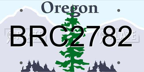 BRC2782 Oregon License Plate