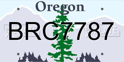 BRC7787 Oregon License Plate