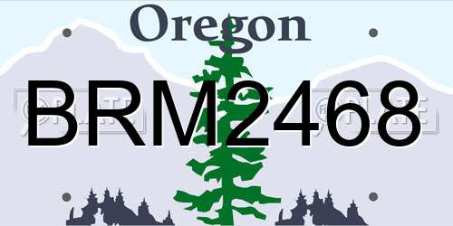 BRM2468 Oregon License Plate